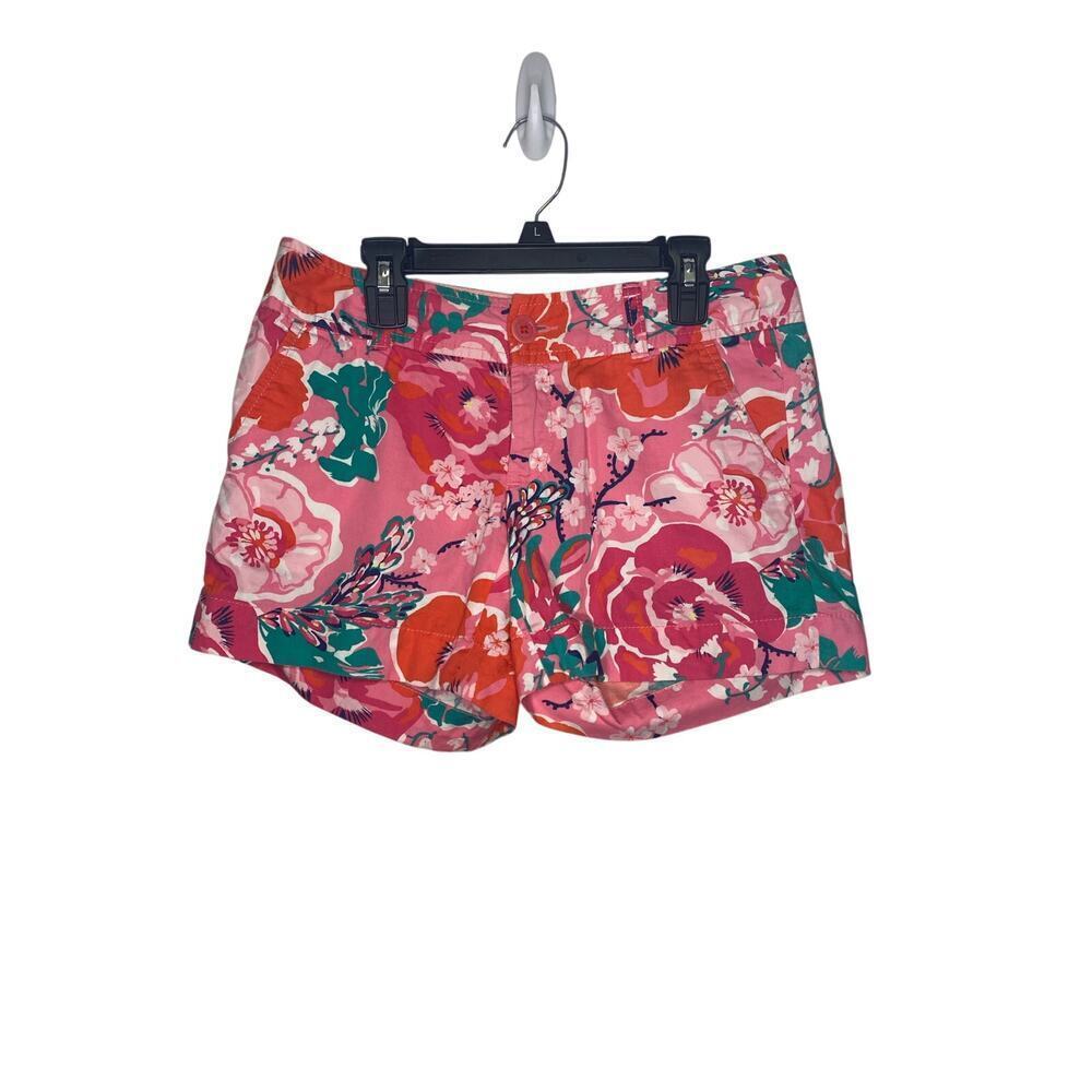 Lily Pulitzer Floral Callahan Shorts Preppy Vacation Size 0 Resortwear